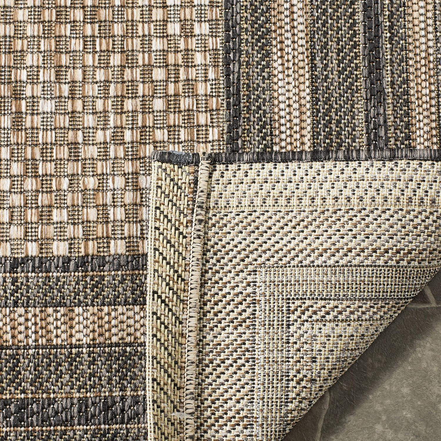 image:imageSAFAVIEH Courtyard Collection 8 x 10 Natural Black CY8475 Indoor Outdoor Patio Backyard Mudroom Area RugNaturalBlack