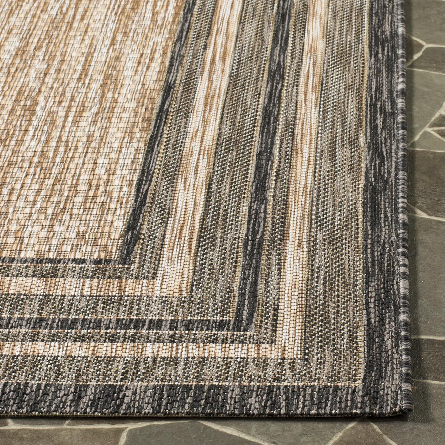 image:imageSAFAVIEH Courtyard Collection 8 x 10 Natural Black CY8475 Indoor Outdoor Patio Backyard Mudroom Area RugNaturalBlack