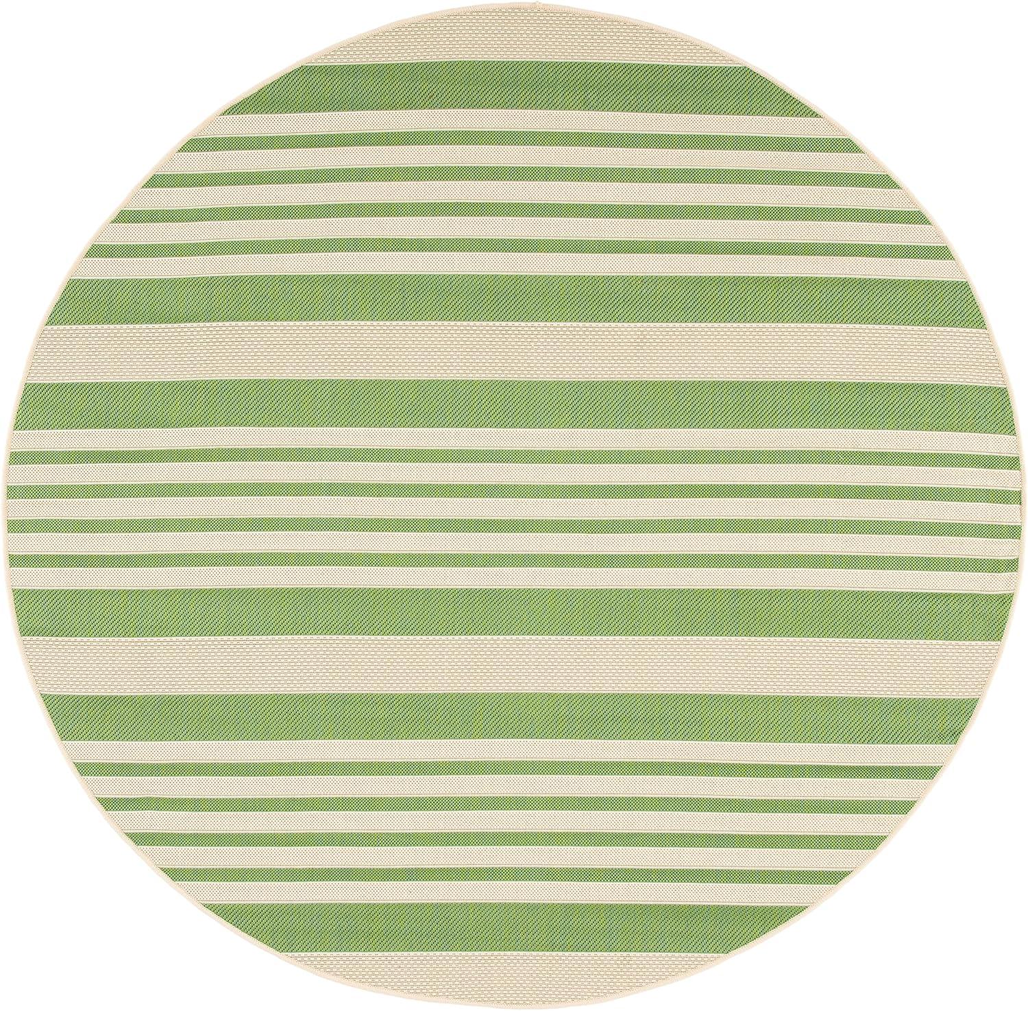 image:imageSAFAVIEH Courtyard Collection 8 x 11 BeigeSweet Pea CY6062 Stripe Indoor Outdoor Waterproof EasyCleaning Patio Backyard Mudroom AreaRugGreenBeige