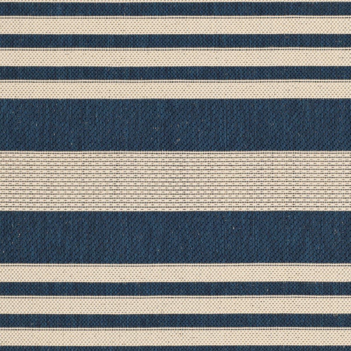 image:imageSAFAVIEH Courtyard Collection 8 x 11 BeigeSweet Pea CY6062 Stripe Indoor Outdoor Waterproof EasyCleaning Patio Backyard Mudroom AreaRugNavyBeige