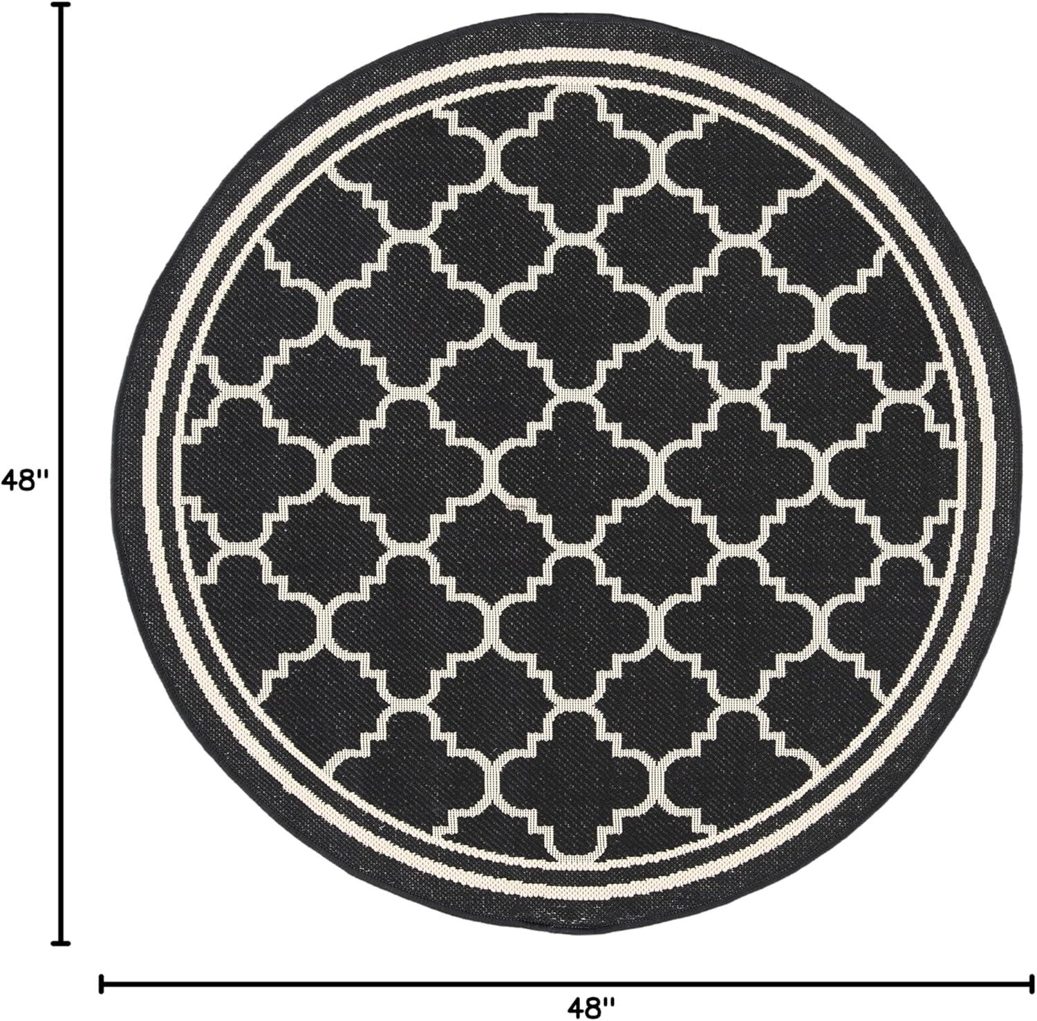 image:imageSAFAVIEH Courtyard Collection 8 x 11 NavyBeige CY6918 Trellis Indoor Outdoor Splashproof Easy Scrubbing Patio Backyard Mudroom Area RugBlackBeige