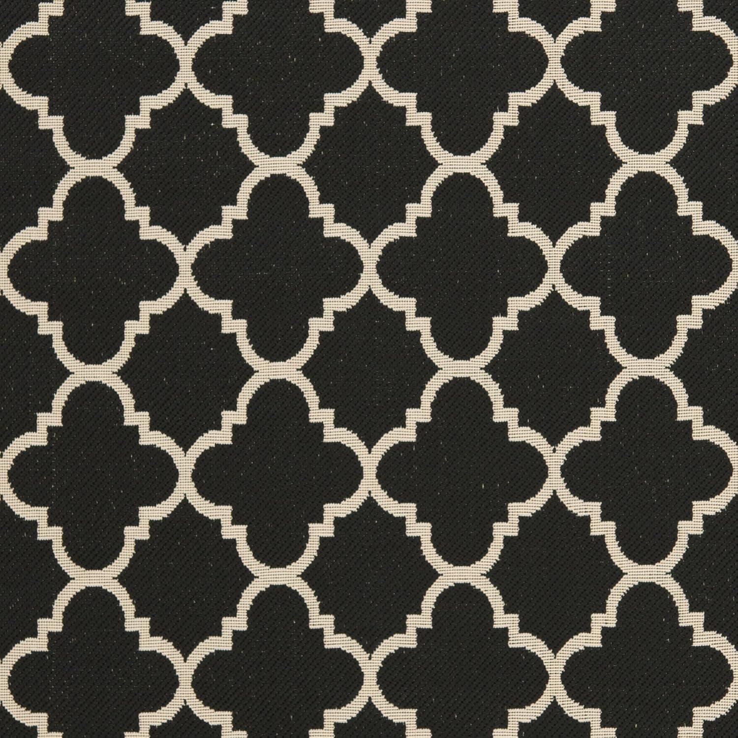 image:imageSAFAVIEH Courtyard Collection 8 x 11 NavyBeige CY6918 Trellis Indoor Outdoor Splashproof Easy Scrubbing Patio Backyard Mudroom Area RugBlackBeige