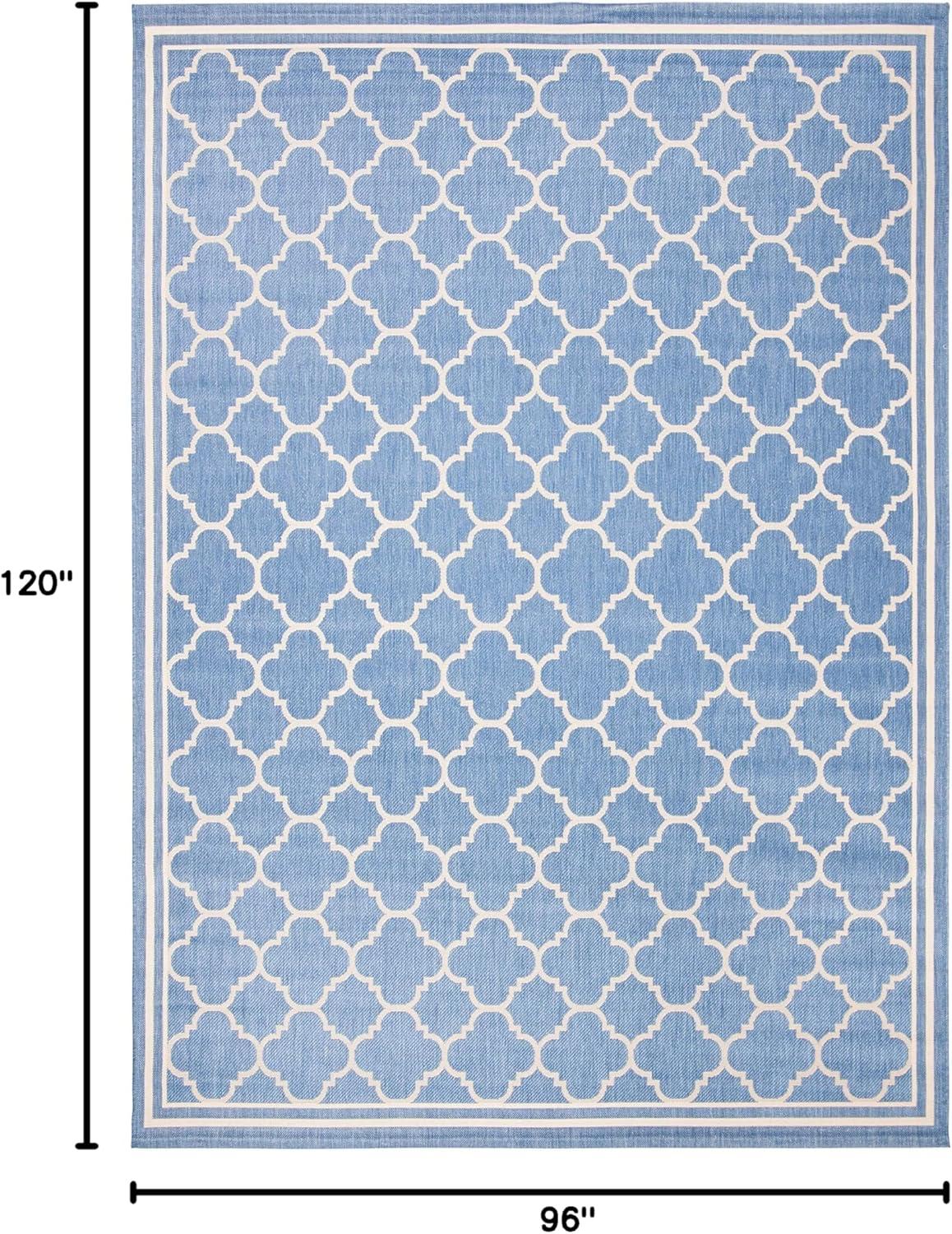 image:imageSAFAVIEH Courtyard Collection 8 x 11 NavyBeige CY6918 Trellis Indoor Outdoor Splashproof Easy Scrubbing Patio Backyard Mudroom Area RugBlueBeige