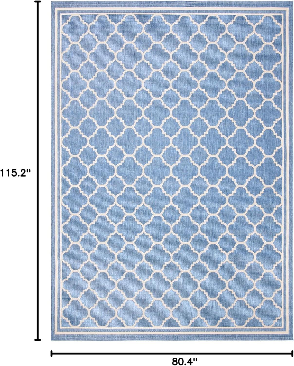 image:imageSAFAVIEH Courtyard Collection 8 x 11 NavyBeige CY6918 Trellis Indoor Outdoor Splashproof Easy Scrubbing Patio Backyard Mudroom Area RugBlueBeige
