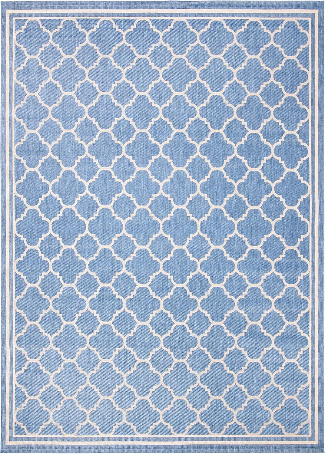image:imageSAFAVIEH Courtyard Collection 8 x 11 NavyBeige CY6918 Trellis Indoor Outdoor Splashproof Easy Scrubbing Patio Backyard Mudroom Area RugBlueBeige