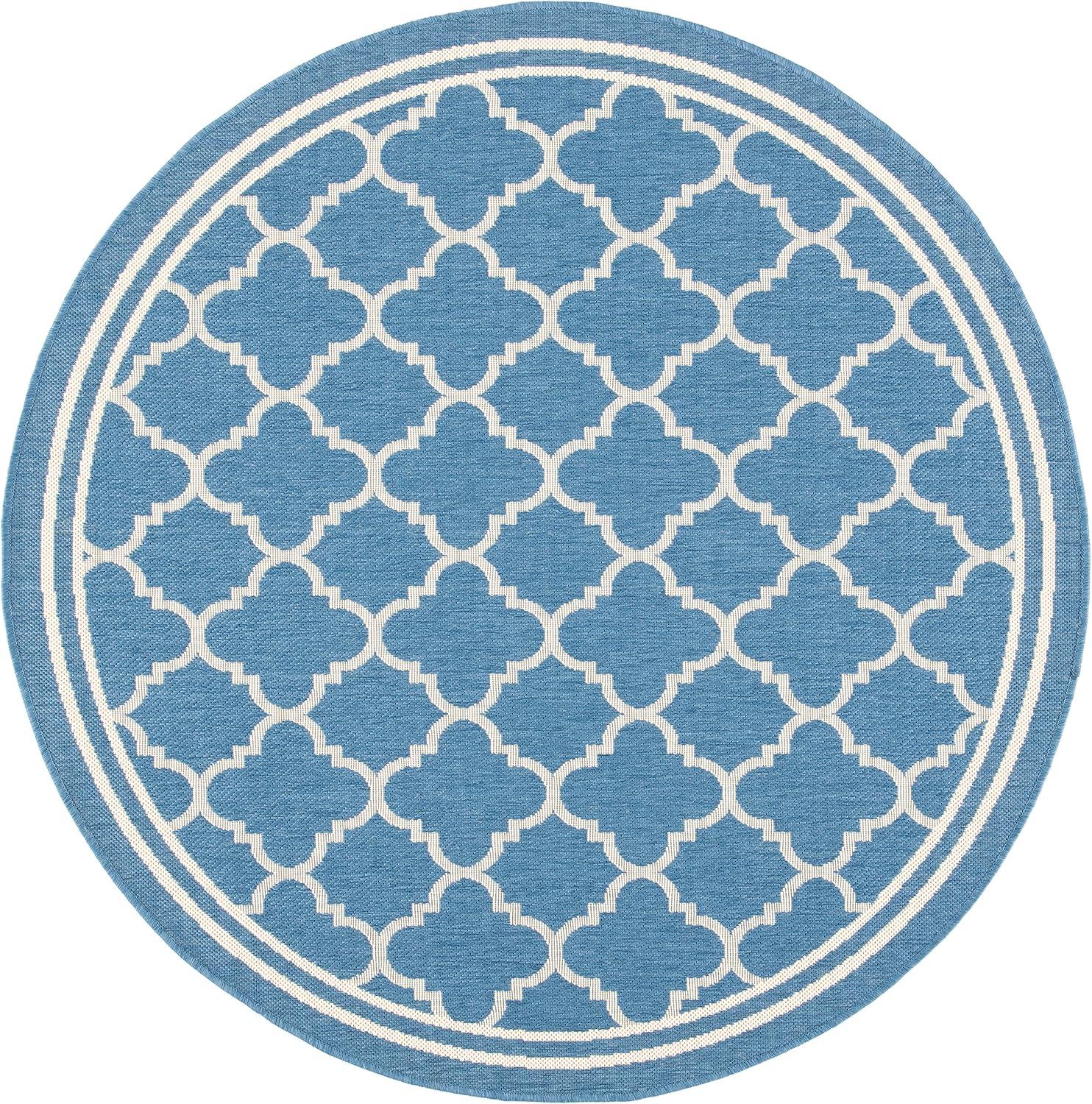 image:imageSAFAVIEH Courtyard Collection 8 x 11 NavyBeige CY6918 Trellis Indoor Outdoor Splashproof Easy Scrubbing Patio Backyard Mudroom Area RugBlueBeige