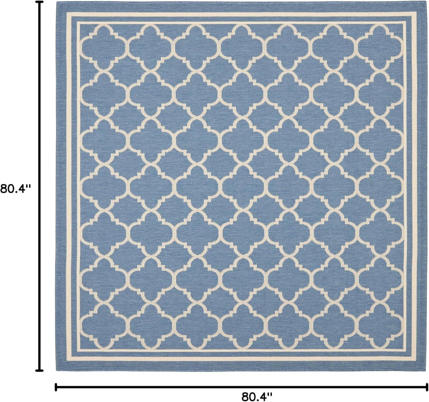 image:imageSAFAVIEH Courtyard Collection 8 x 11 NavyBeige CY6918 Trellis Indoor Outdoor Splashproof Easy Scrubbing Patio Backyard Mudroom Area RugBlueBeige