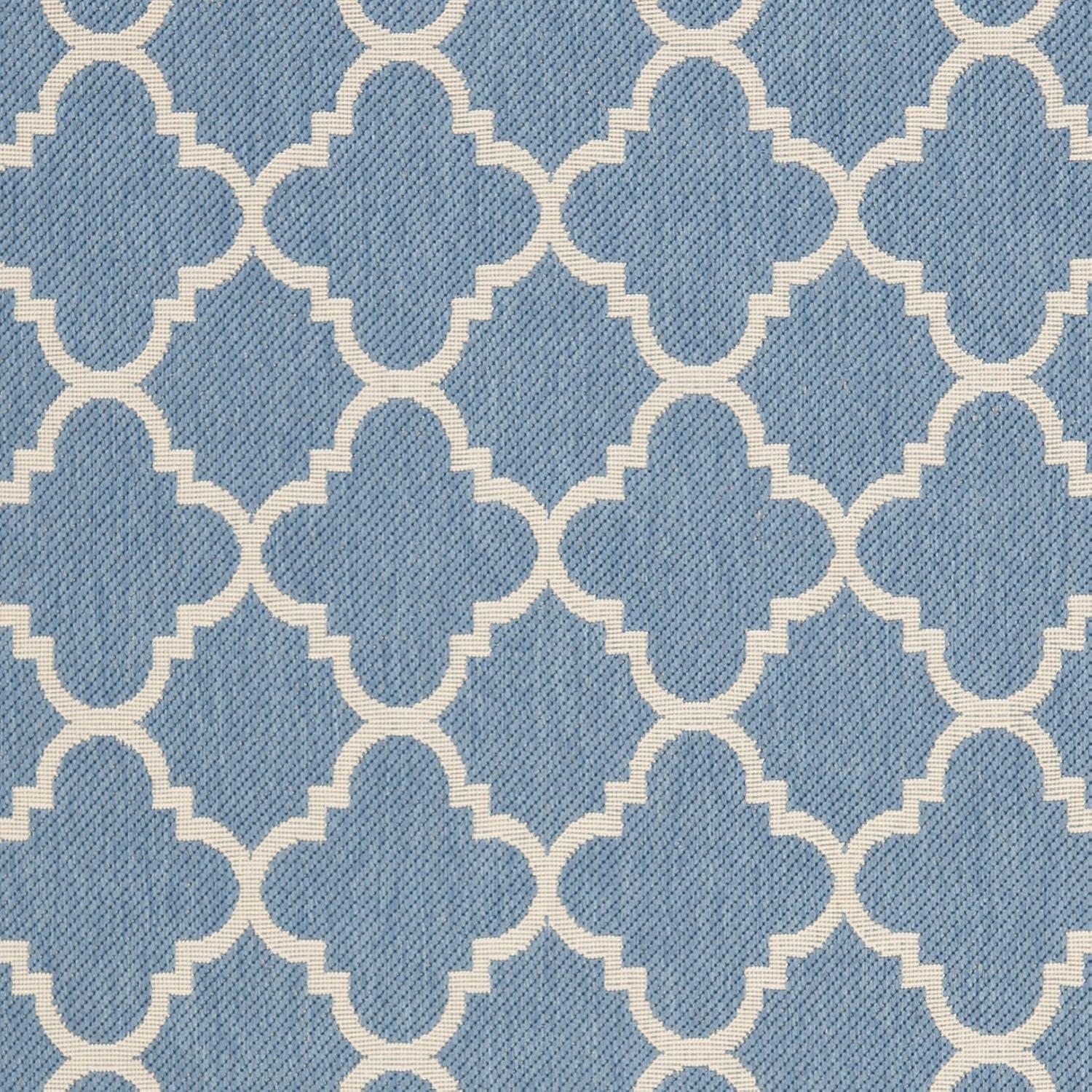 image:imageSAFAVIEH Courtyard Collection 8 x 11 NavyBeige CY6918 Trellis Indoor Outdoor Splashproof Easy Scrubbing Patio Backyard Mudroom Area RugBlueBeige