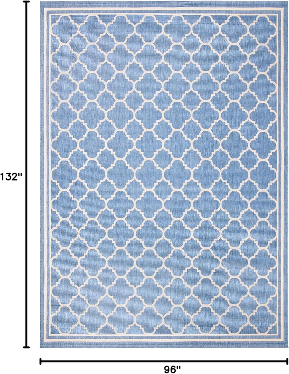 image:imageSAFAVIEH Courtyard Collection 8 x 11 NavyBeige CY6918 Trellis Indoor Outdoor Splashproof Easy Scrubbing Patio Backyard Mudroom Area RugBlueBeige