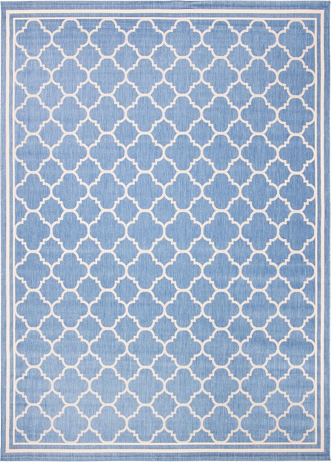 image:imageSAFAVIEH Courtyard Collection 8 x 11 NavyBeige CY6918 Trellis Indoor Outdoor Splashproof Easy Scrubbing Patio Backyard Mudroom Area RugBlueBeige