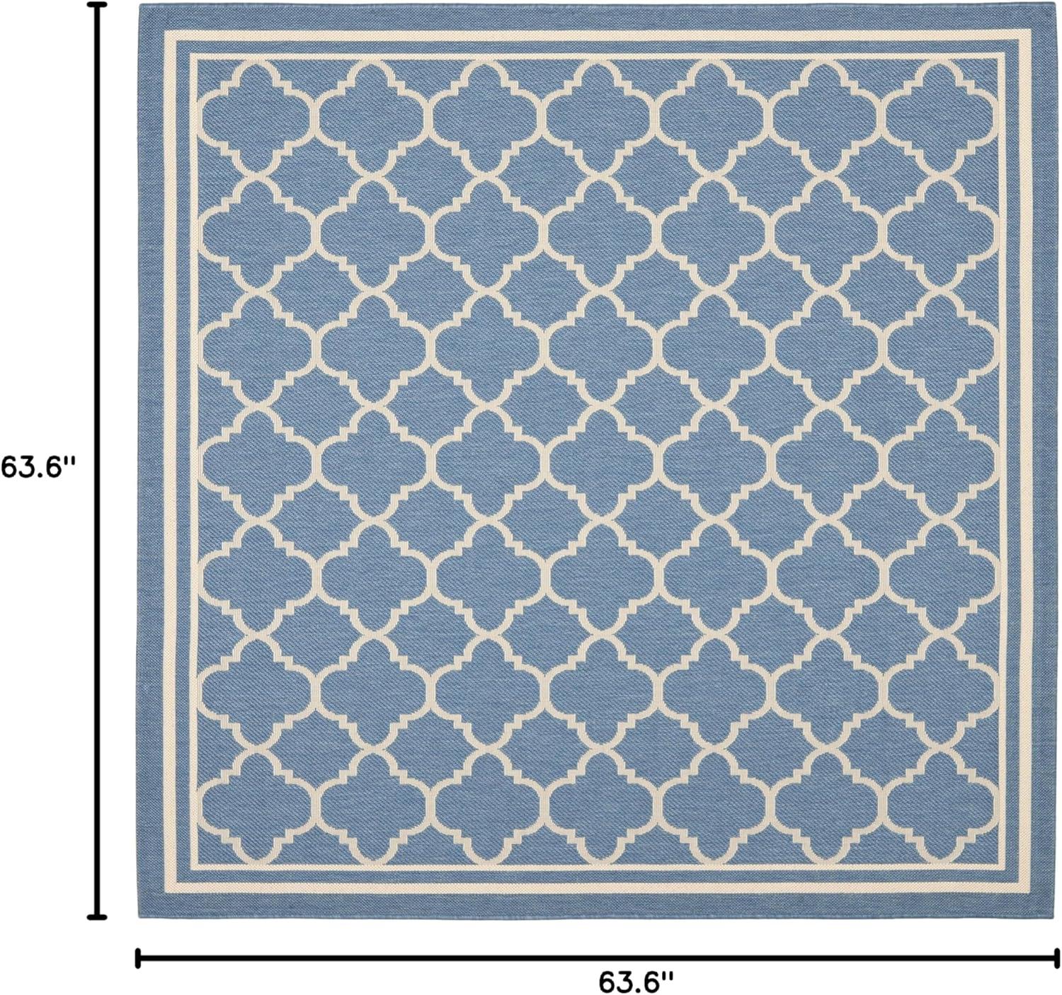 image:imageSAFAVIEH Courtyard Collection 8 x 11 NavyBeige CY6918 Trellis Indoor Outdoor Splashproof Easy Scrubbing Patio Backyard Mudroom Area RugBlueBeige