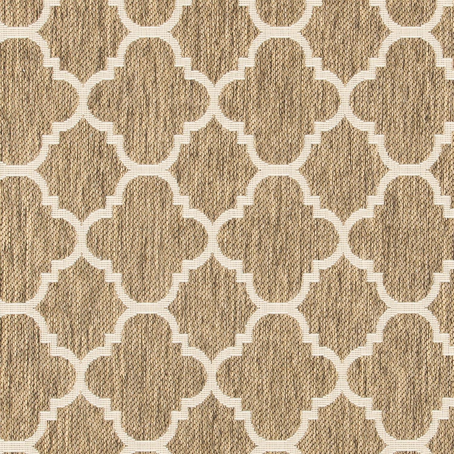 image:imageSAFAVIEH Courtyard Collection 8 x 11 NavyBeige CY6918 Trellis Indoor Outdoor Splashproof Easy Scrubbing Patio Backyard Mudroom Area RugBrownBone
