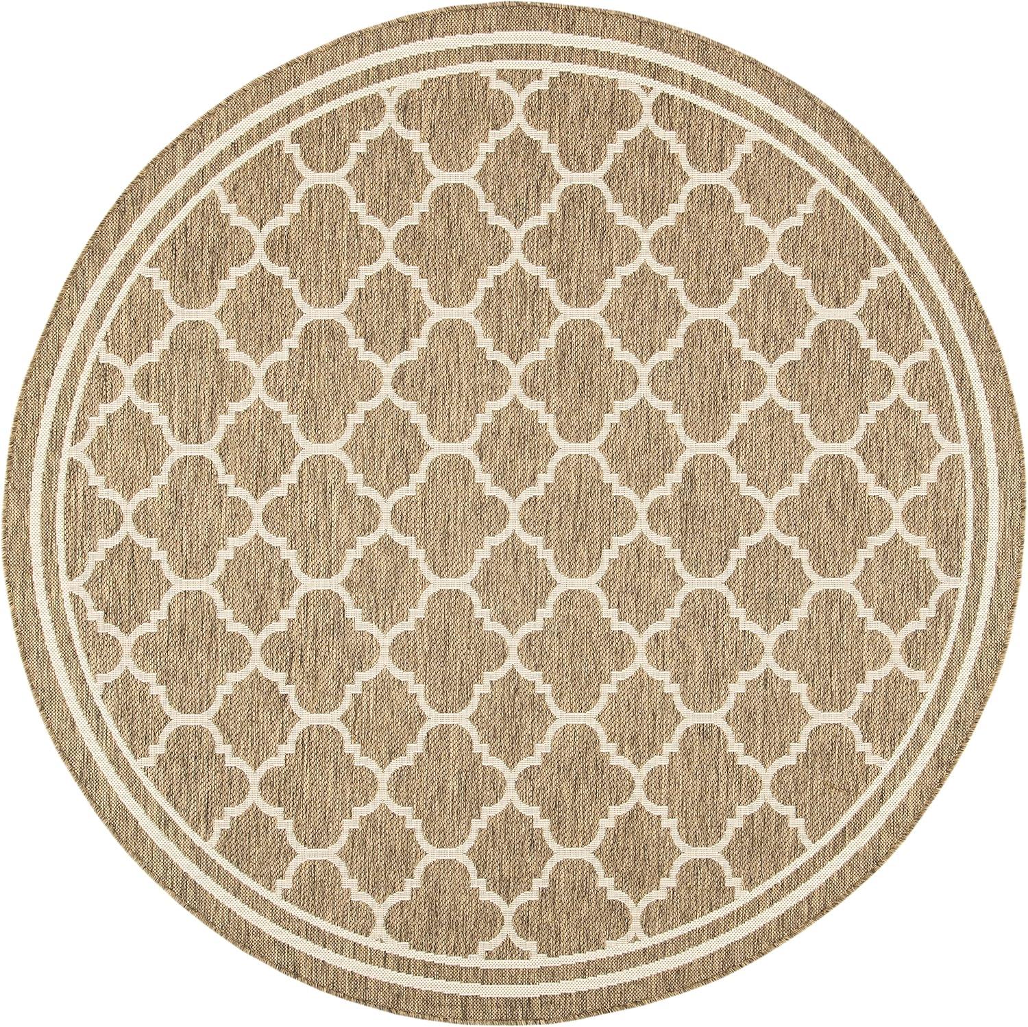 image:imageSAFAVIEH Courtyard Collection 8 x 11 NavyBeige CY6918 Trellis Indoor Outdoor Splashproof Easy Scrubbing Patio Backyard Mudroom Area RugBrownBone