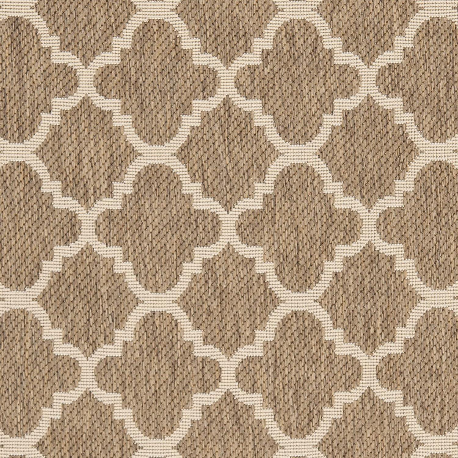 image:imageSAFAVIEH Courtyard Collection 8 x 11 NavyBeige CY6918 Trellis Indoor Outdoor Splashproof Easy Scrubbing Patio Backyard Mudroom Area RugBrownBone