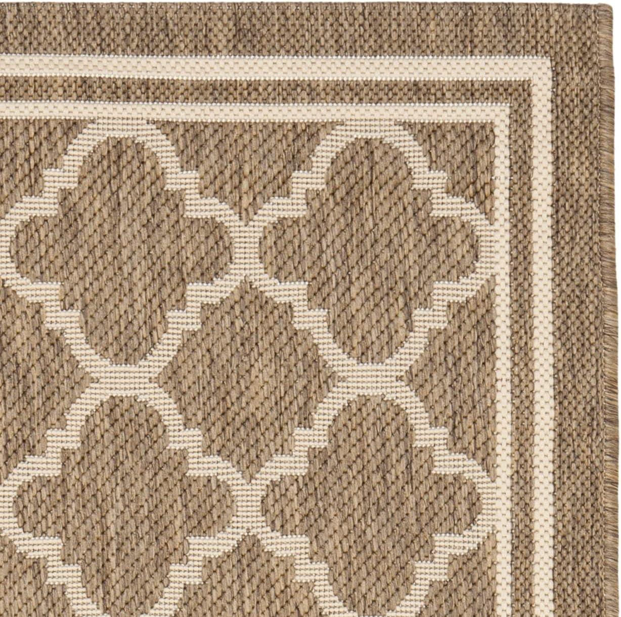 image:imageSAFAVIEH Courtyard Collection 8 x 11 NavyBeige CY6918 Trellis Indoor Outdoor Splashproof Easy Scrubbing Patio Backyard Mudroom Area RugBrownBone