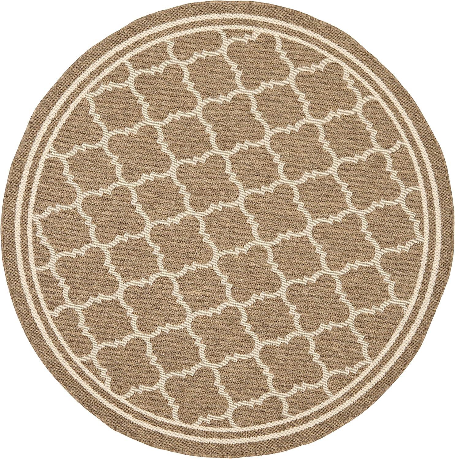 image:imageSAFAVIEH Courtyard Collection 8 x 11 NavyBeige CY6918 Trellis Indoor Outdoor Splashproof Easy Scrubbing Patio Backyard Mudroom Area RugBrownBone