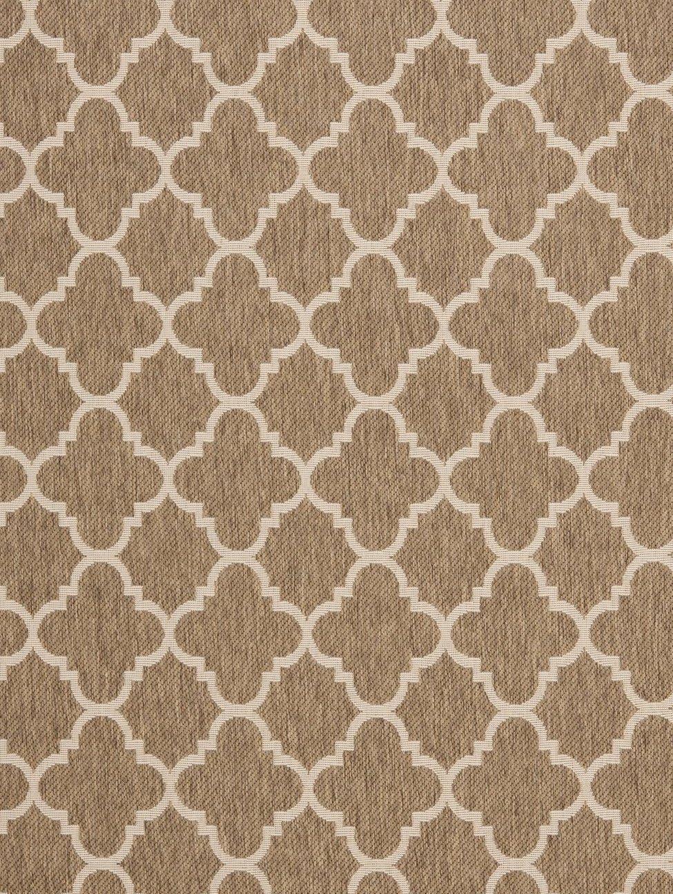image:imageSAFAVIEH Courtyard Collection 8 x 11 NavyBeige CY6918 Trellis Indoor Outdoor Splashproof Easy Scrubbing Patio Backyard Mudroom Area RugBrownBone
