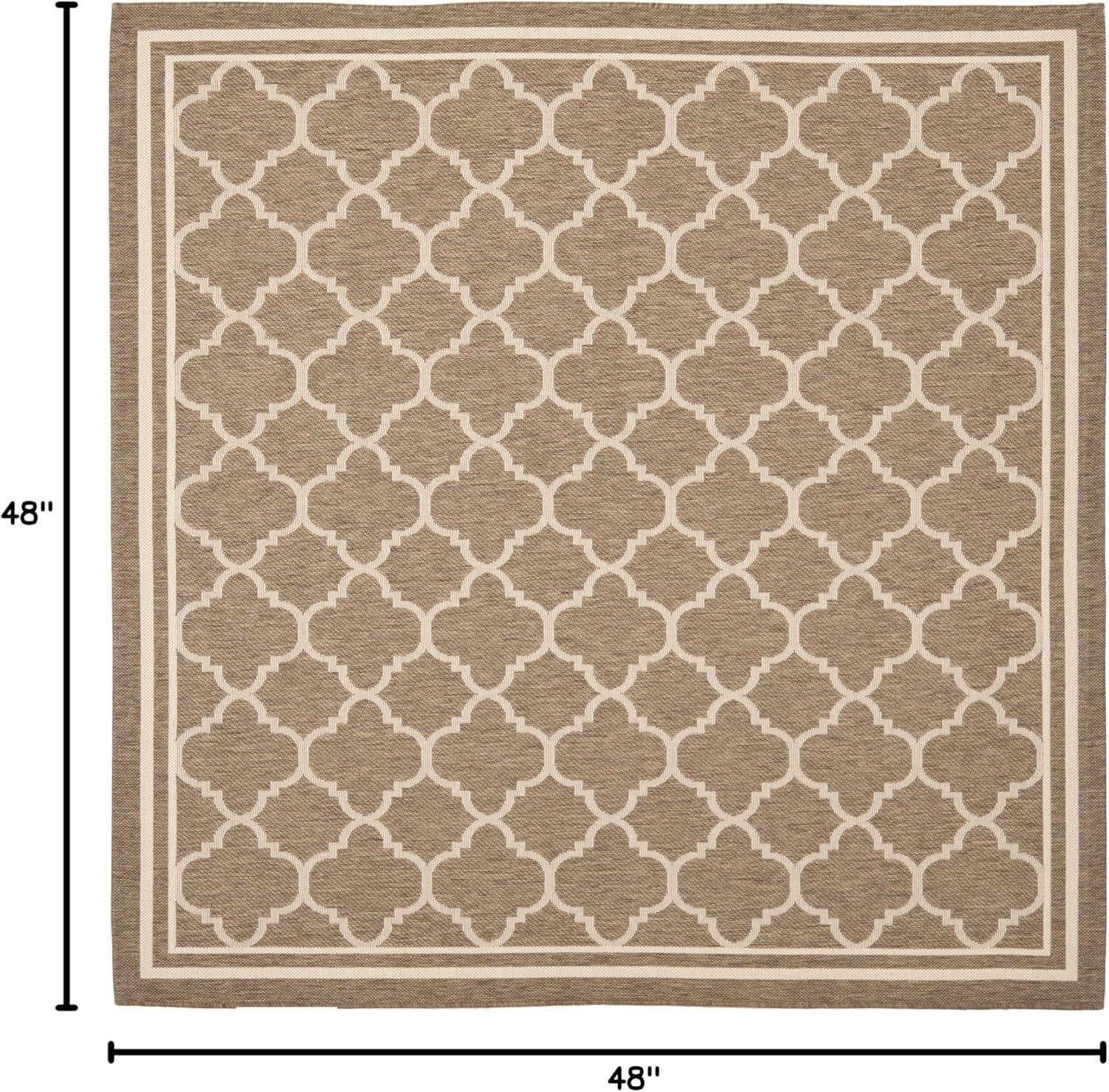 image:imageSAFAVIEH Courtyard Collection 8 x 11 NavyBeige CY6918 Trellis Indoor Outdoor Splashproof Easy Scrubbing Patio Backyard Mudroom Area RugBrownBone