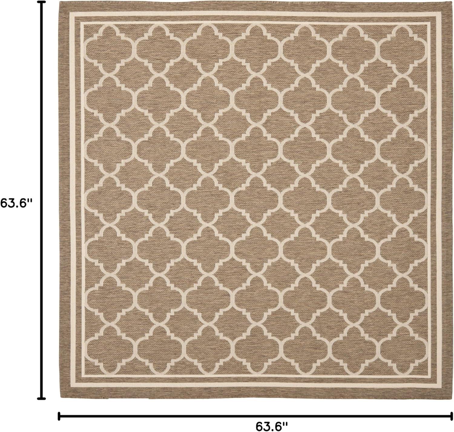 image:imageSAFAVIEH Courtyard Collection 8 x 11 NavyBeige CY6918 Trellis Indoor Outdoor Splashproof Easy Scrubbing Patio Backyard Mudroom Area RugBrownBone
