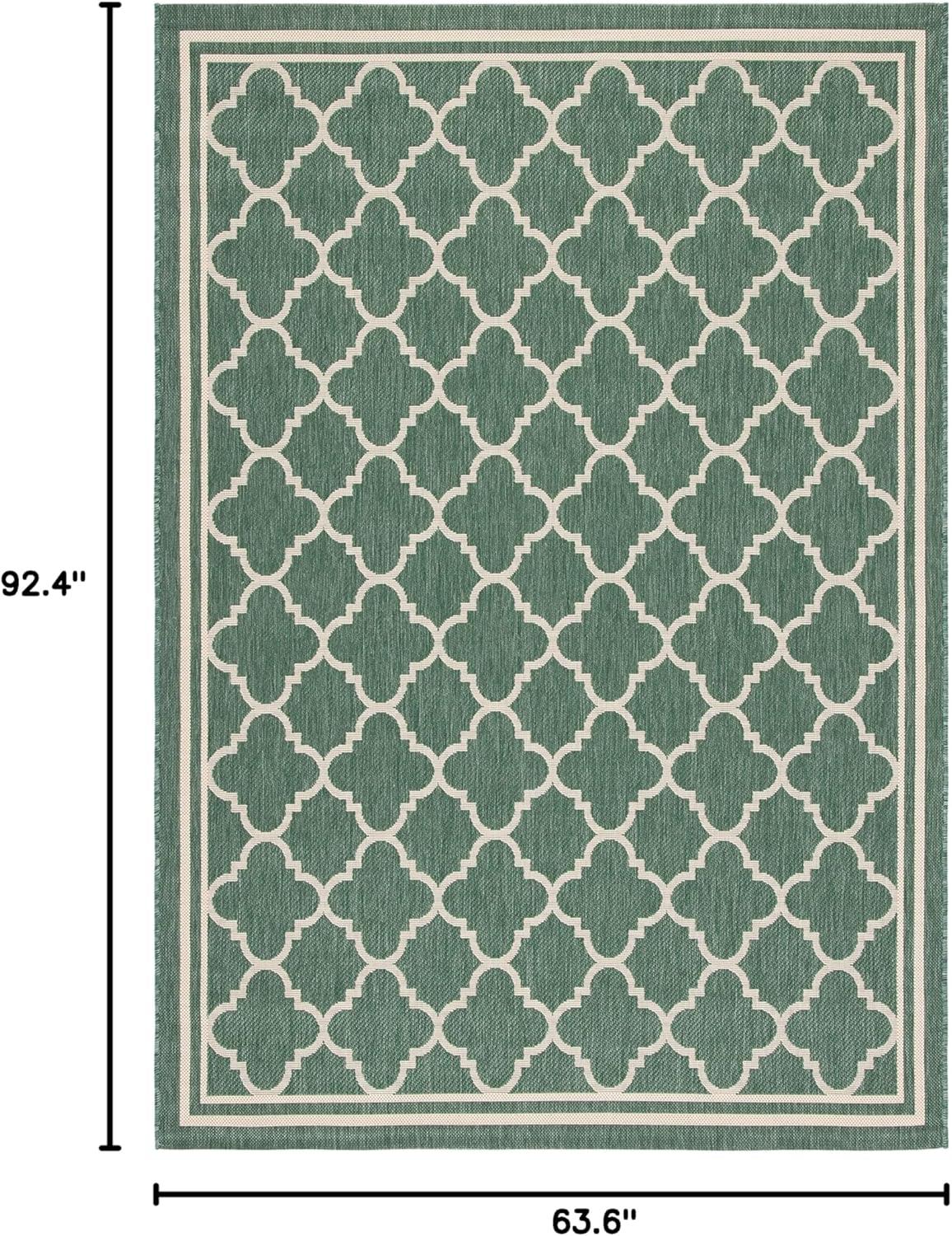 image:imageSAFAVIEH Courtyard Collection 8 x 11 NavyBeige CY6918 Trellis Indoor Outdoor Splashproof Easy Scrubbing Patio Backyard Mudroom Area RugDark GreenBeige