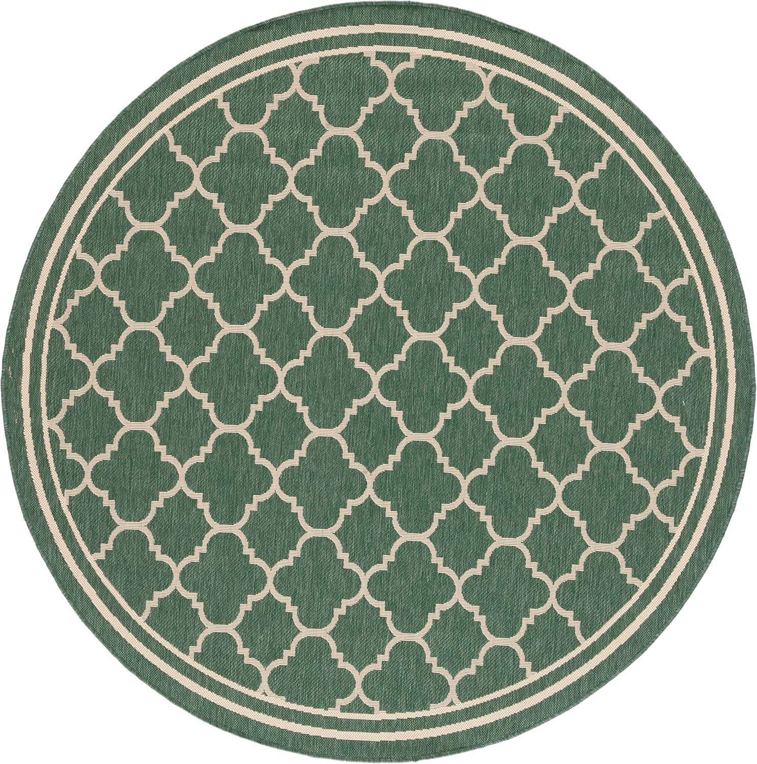 image:imageSAFAVIEH Courtyard Collection 8 x 11 NavyBeige CY6918 Trellis Indoor Outdoor Splashproof Easy Scrubbing Patio Backyard Mudroom Area RugDark GreenBeige