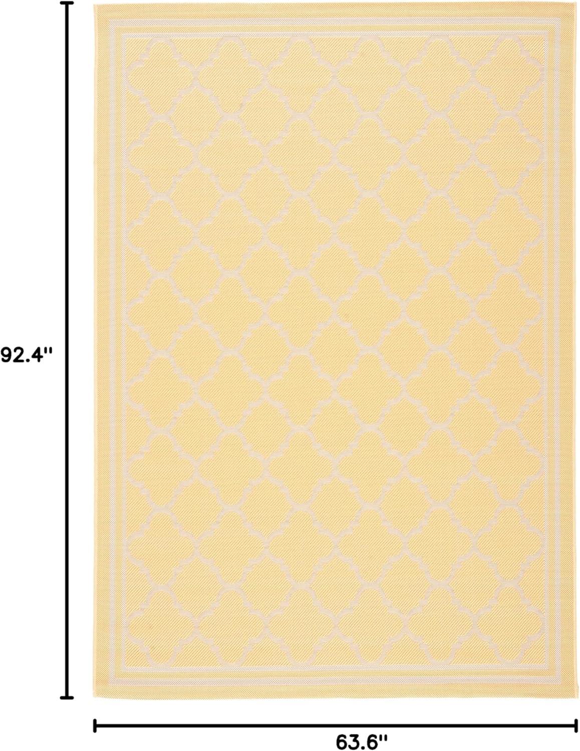 image:imageSAFAVIEH Courtyard Collection 8 x 11 NavyBeige CY6918 Trellis Indoor Outdoor Splashproof Easy Scrubbing Patio Backyard Mudroom Area RugGoldBeige