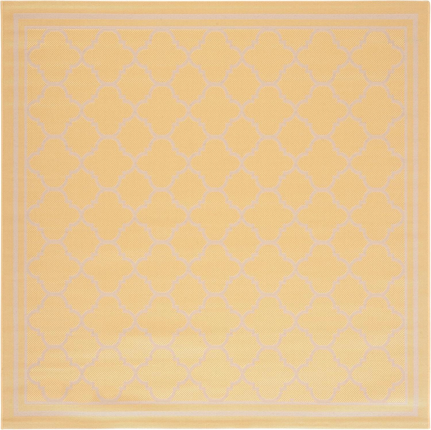 image:imageSAFAVIEH Courtyard Collection 8 x 11 NavyBeige CY6918 Trellis Indoor Outdoor Splashproof Easy Scrubbing Patio Backyard Mudroom Area RugGoldBeige