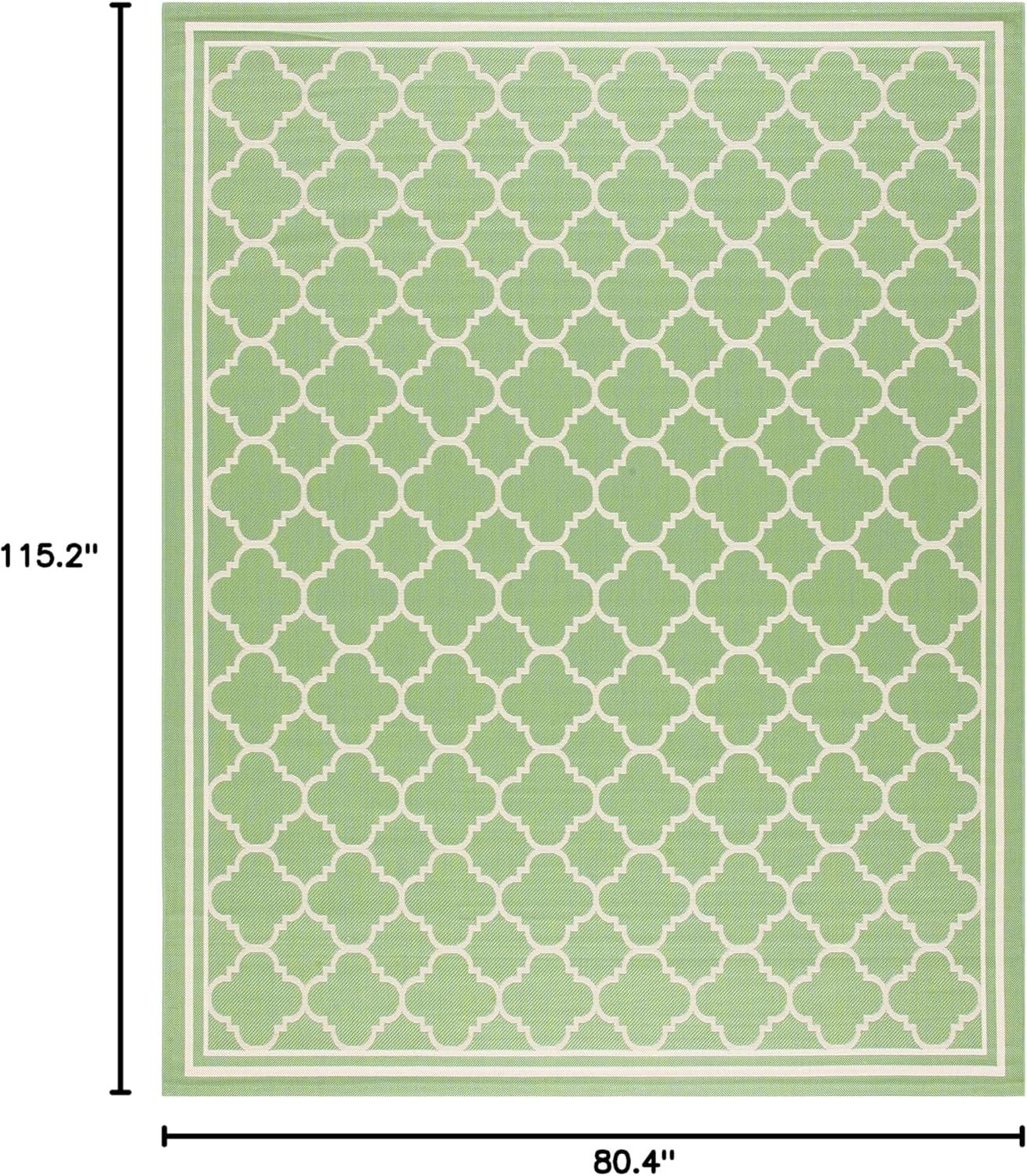 image:imageSAFAVIEH Courtyard Collection 8 x 11 NavyBeige CY6918 Trellis Indoor Outdoor Splashproof Easy Scrubbing Patio Backyard Mudroom Area RugGreenBeige