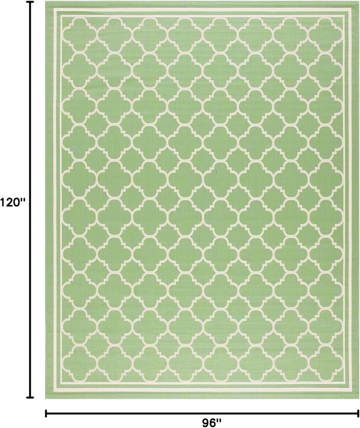 image:imageSAFAVIEH Courtyard Collection 8 x 11 NavyBeige CY6918 Trellis Indoor Outdoor Splashproof Easy Scrubbing Patio Backyard Mudroom Area RugGreenBeige