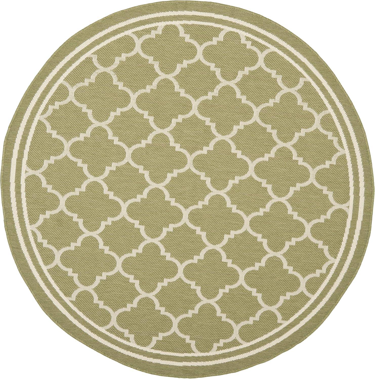 image:imageSAFAVIEH Courtyard Collection 8 x 11 NavyBeige CY6918 Trellis Indoor Outdoor Splashproof Easy Scrubbing Patio Backyard Mudroom Area RugGreenBeige
