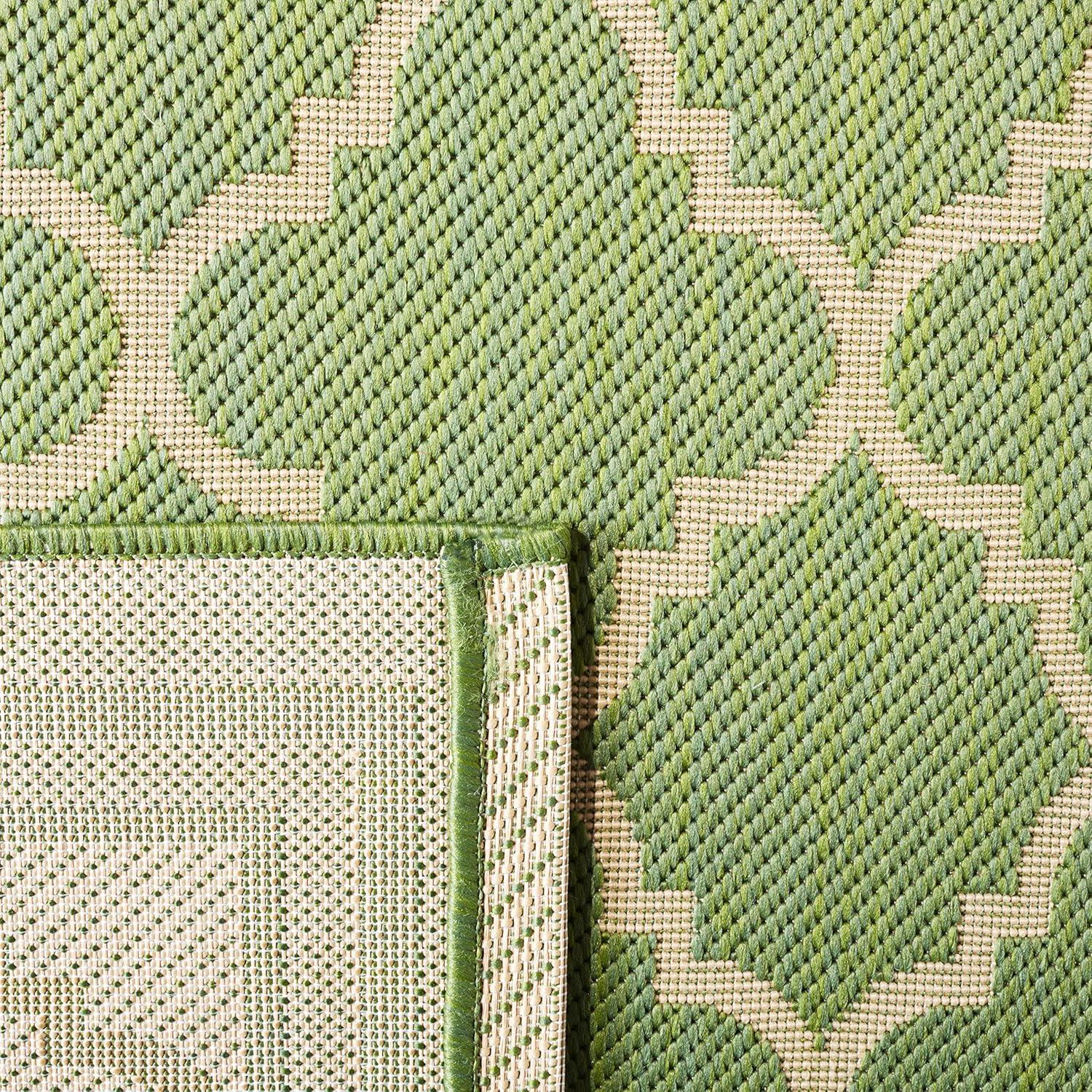 image:imageSAFAVIEH Courtyard Collection 8 x 11 NavyBeige CY6918 Trellis Indoor Outdoor Splashproof Easy Scrubbing Patio Backyard Mudroom Area RugGreenBeige