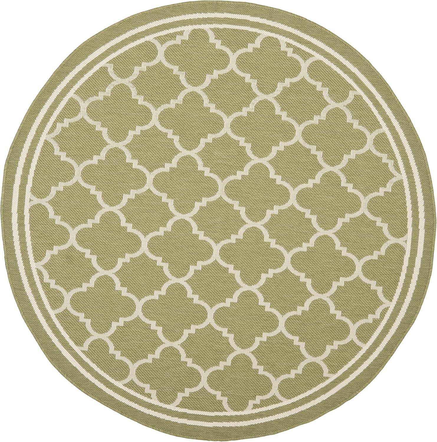 image:imageSAFAVIEH Courtyard Collection 8 x 11 NavyBeige CY6918 Trellis Indoor Outdoor Splashproof Easy Scrubbing Patio Backyard Mudroom Area RugGreenBeige