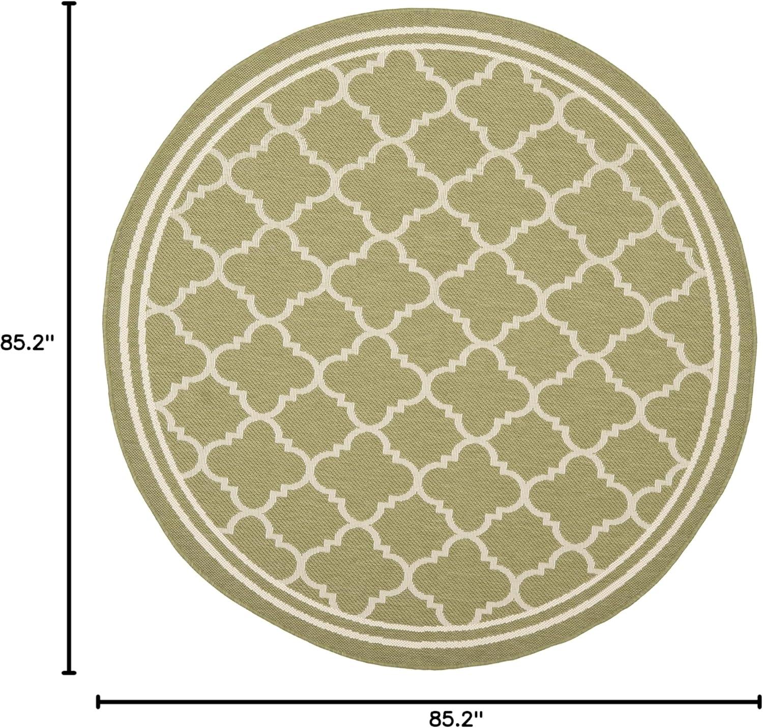 image:imageSAFAVIEH Courtyard Collection 8 x 11 NavyBeige CY6918 Trellis Indoor Outdoor Splashproof Easy Scrubbing Patio Backyard Mudroom Area RugGreenBeige