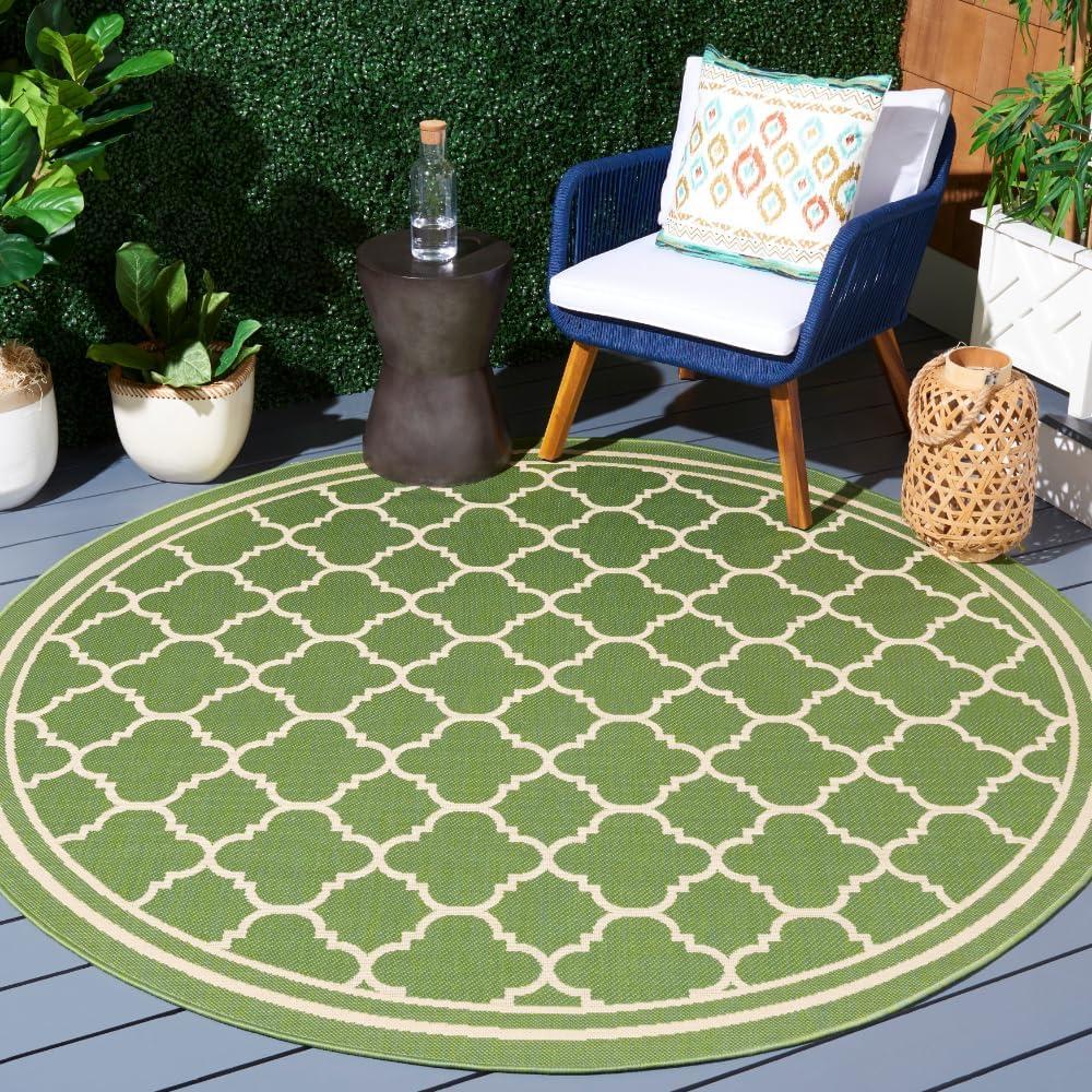 image:imageSAFAVIEH Courtyard Collection 8 x 11 NavyBeige CY6918 Trellis Indoor Outdoor Splashproof Easy Scrubbing Patio Backyard Mudroom Area RugGreenBeige