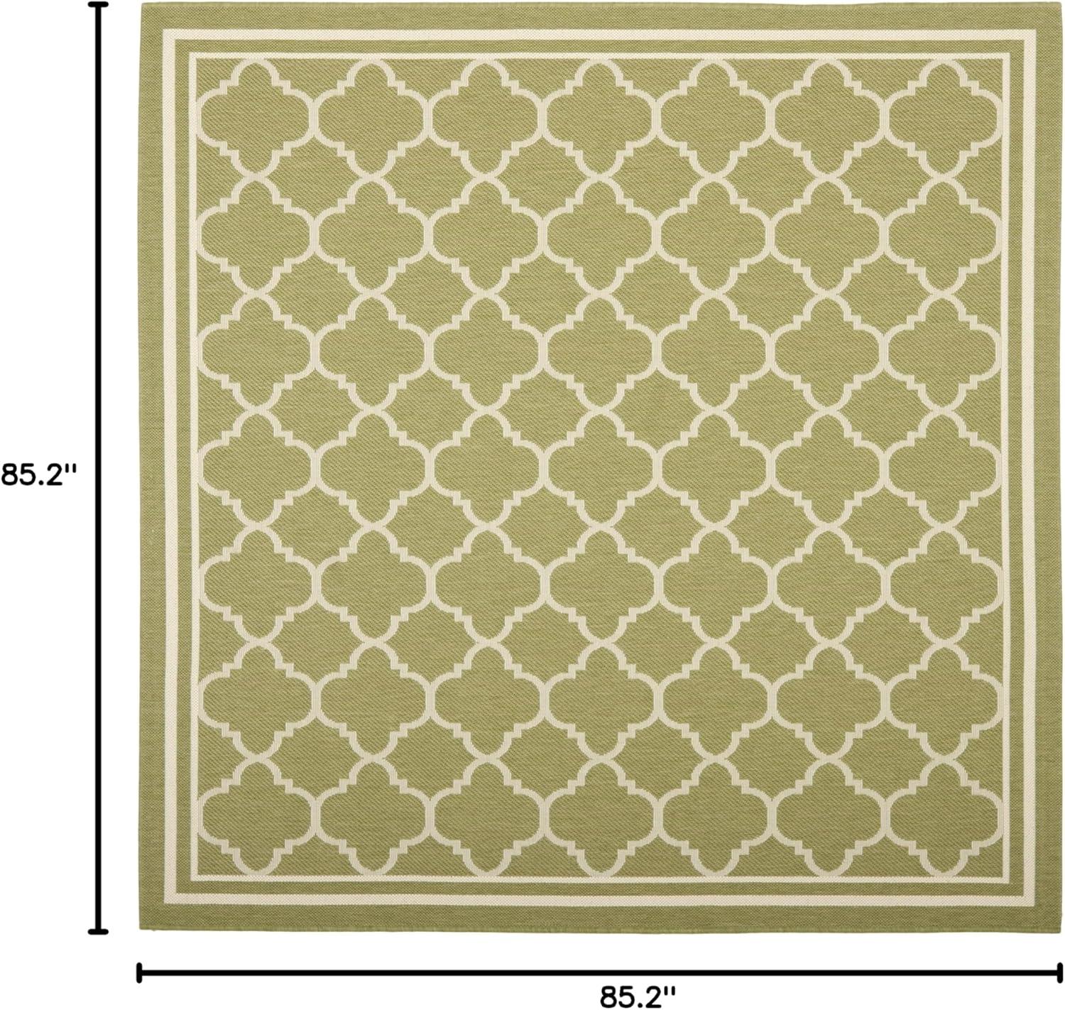 image:imageSAFAVIEH Courtyard Collection 8 x 11 NavyBeige CY6918 Trellis Indoor Outdoor Splashproof Easy Scrubbing Patio Backyard Mudroom Area RugGreenBeige