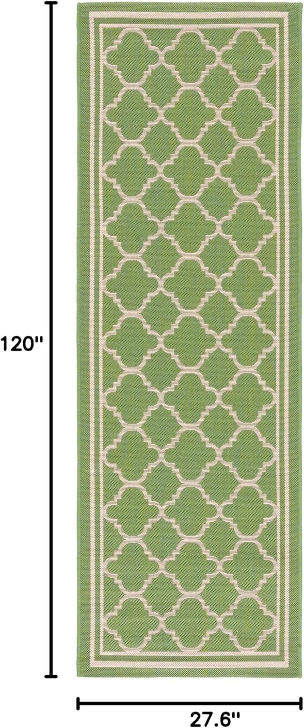 image:imageSAFAVIEH Courtyard Collection 8 x 11 NavyBeige CY6918 Trellis Indoor Outdoor Splashproof Easy Scrubbing Patio Backyard Mudroom Area RugGreenBeige