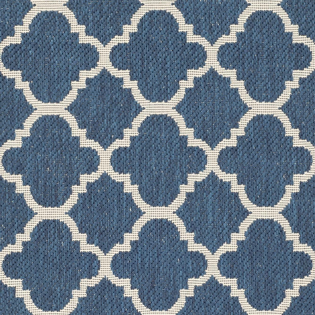 image:imageSAFAVIEH Courtyard Collection 8 x 11 NavyBeige CY6918 Trellis Indoor Outdoor Splashproof Easy Scrubbing Patio Backyard Mudroom Area RugNavyBeige