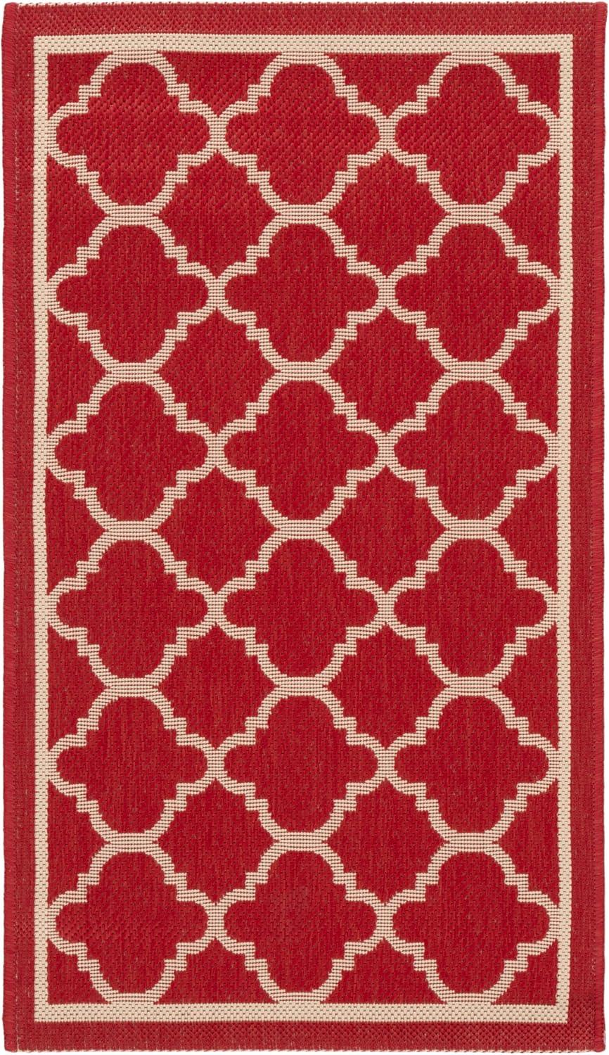 image:imageSAFAVIEH Courtyard Collection 8 x 11 NavyBeige CY6918 Trellis Indoor Outdoor Splashproof Easy Scrubbing Patio Backyard Mudroom Area RugRedBone