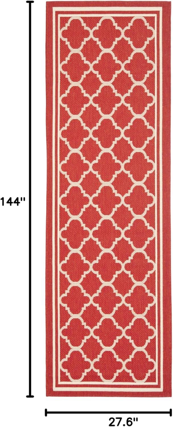 image:imageSAFAVIEH Courtyard Collection 8 x 11 NavyBeige CY6918 Trellis Indoor Outdoor Splashproof Easy Scrubbing Patio Backyard Mudroom Area RugRedBone