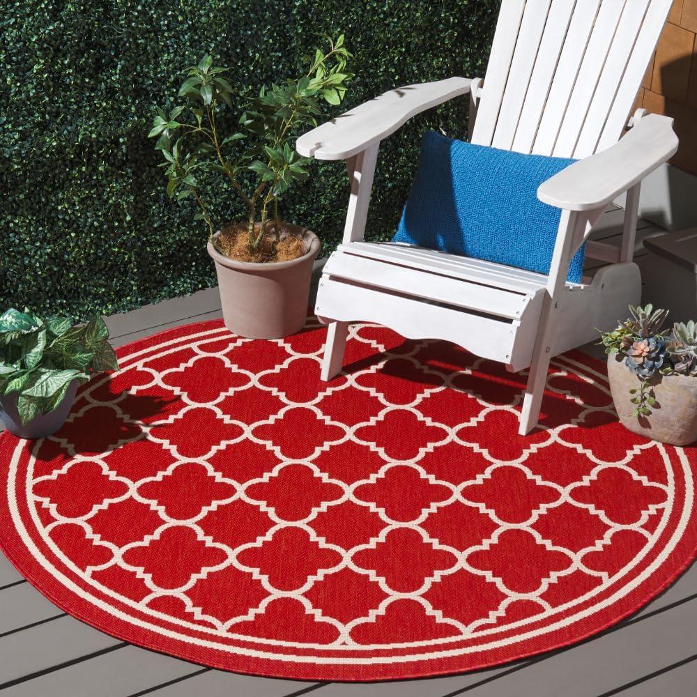 image:imageSAFAVIEH Courtyard Collection 8 x 11 NavyBeige CY6918 Trellis Indoor Outdoor Splashproof Easy Scrubbing Patio Backyard Mudroom Area RugRedBone