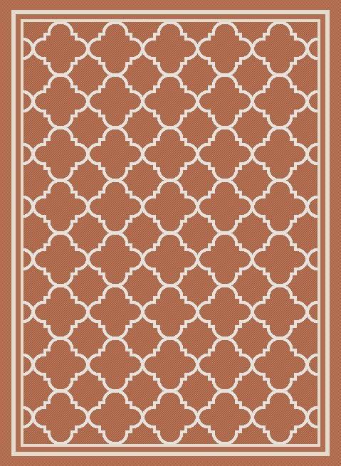 image:imageSAFAVIEH Courtyard Collection 8 x 11 NavyBeige CY6918 Trellis Indoor Outdoor Splashproof Easy Scrubbing Patio Backyard Mudroom Area RugTerracottaBone