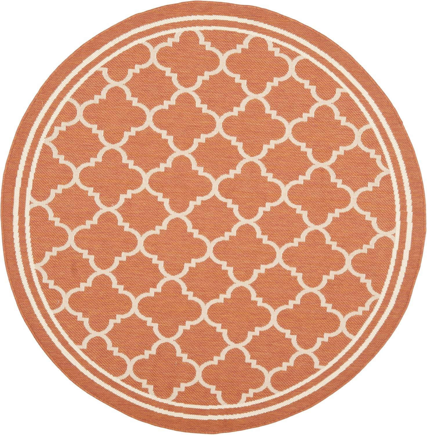 image:imageSAFAVIEH Courtyard Collection 8 x 11 NavyBeige CY6918 Trellis Indoor Outdoor Splashproof Easy Scrubbing Patio Backyard Mudroom Area RugTerracottaBone
