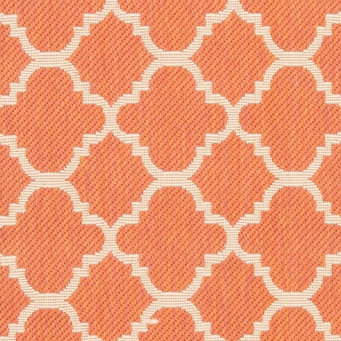 image:imageSAFAVIEH Courtyard Collection 8 x 11 NavyBeige CY6918 Trellis Indoor Outdoor Splashproof Easy Scrubbing Patio Backyard Mudroom Area RugTerracottaBone
