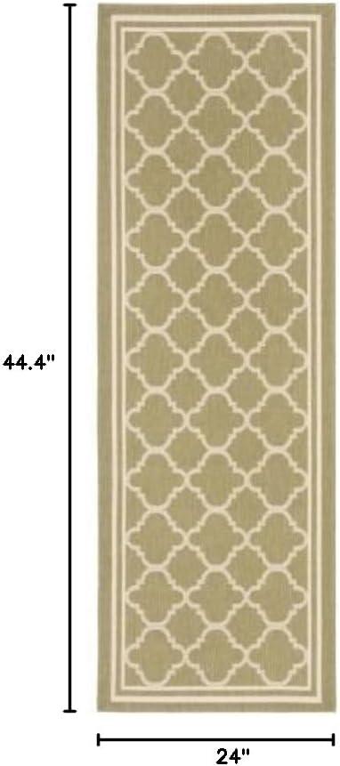 image:imageSAFAVIEH Courtyard Collection 8 x 11 NavyBeige CY6918 Trellis Indoor Outdoor Splashproof Easy Scrubbing Patio Backyard Mudroom Area RugTerracottaBone