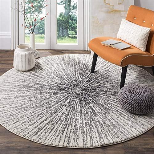 image:imageSAFAVIEH Evoke Collection 51 x 76 FuchsiaCream EVK228R Abstract Burst NonShedding Living Room Bedroom Area RugBlackIvory