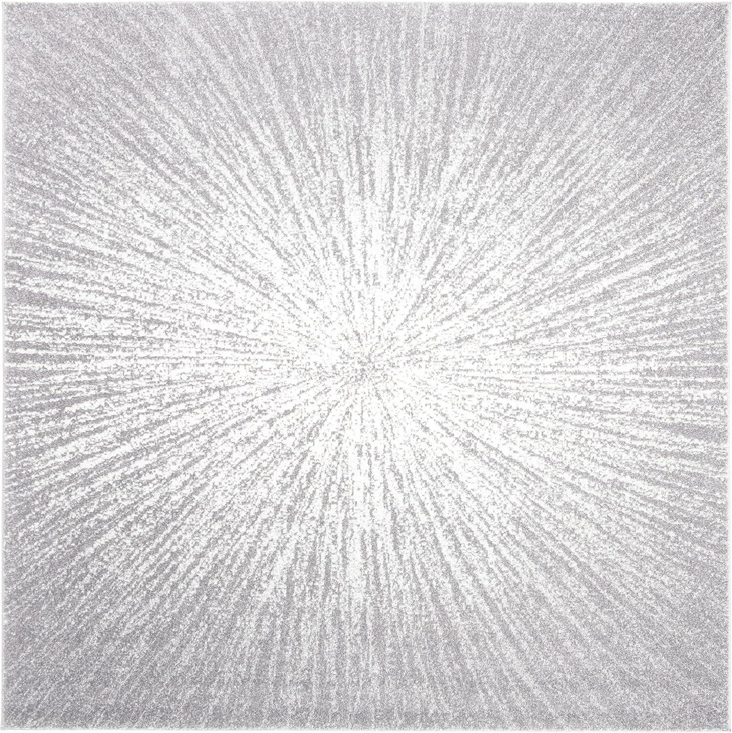 image:imageSAFAVIEH Evoke Collection 51 x 76 FuchsiaCream EVK228R Abstract Burst NonShedding Living Room Bedroom Area RugDark GreyIvory