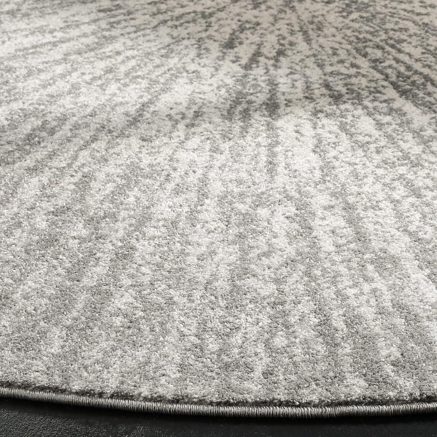 image:imageSAFAVIEH Evoke Collection 51 x 76 FuchsiaCream EVK228R Abstract Burst NonShedding Living Room Bedroom Area RugDark GreyIvory