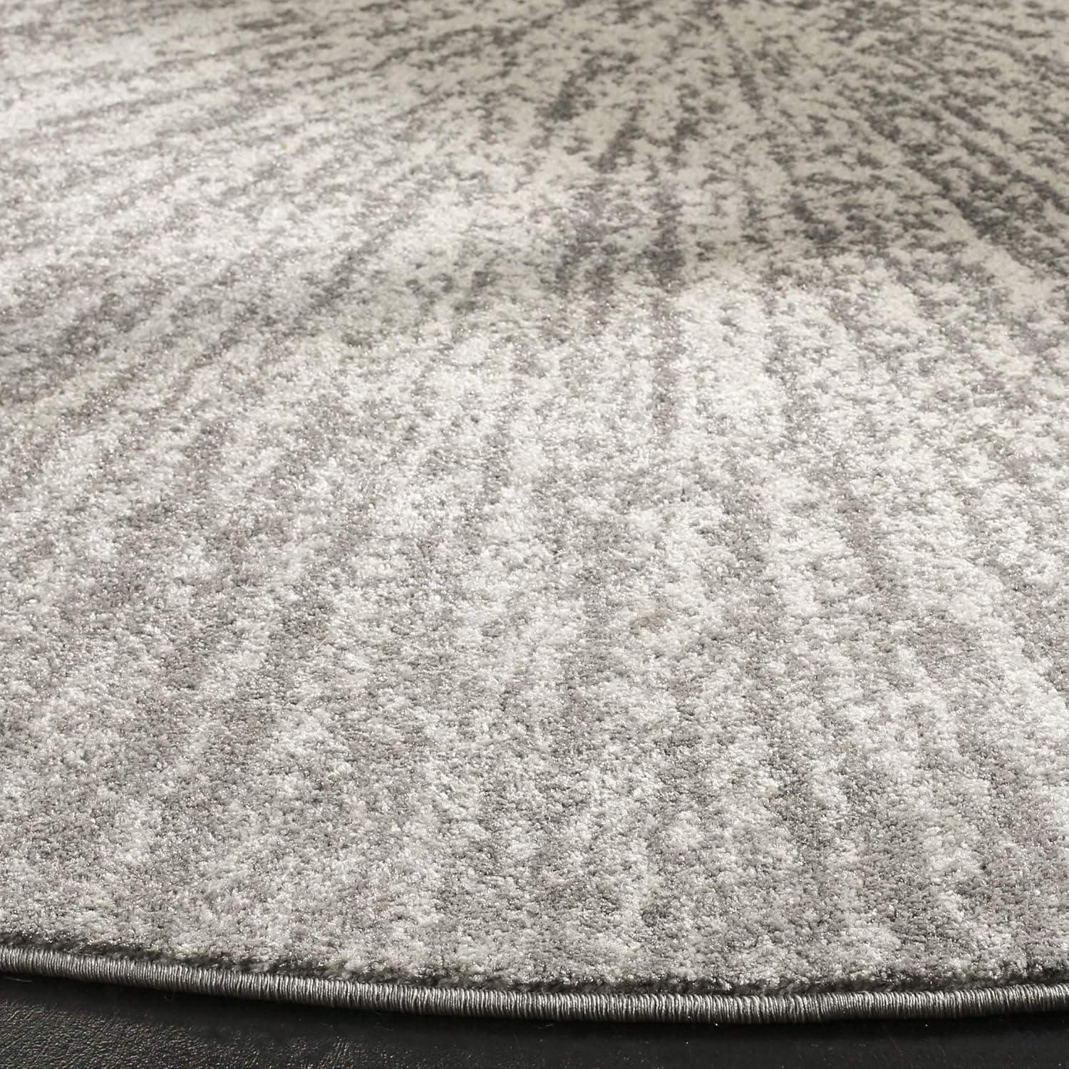 image:imageSAFAVIEH Evoke Collection 51 x 76 FuchsiaCream EVK228R Abstract Burst NonShedding Living Room Bedroom Area RugDark GreyIvory