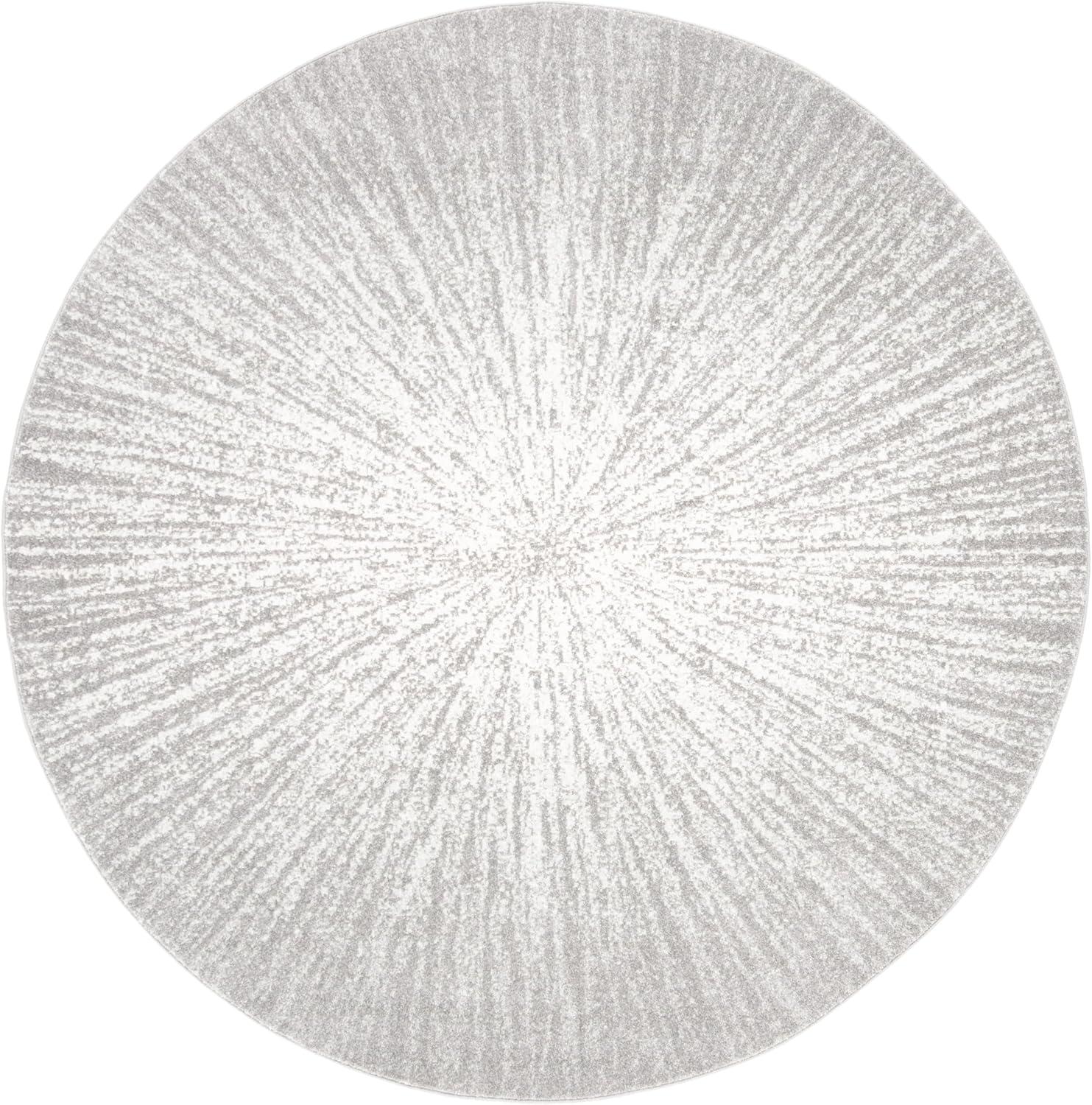 image:imageSAFAVIEH Evoke Collection 51 x 76 FuchsiaCream EVK228R Abstract Burst NonShedding Living Room Bedroom Area RugDark GreyIvory