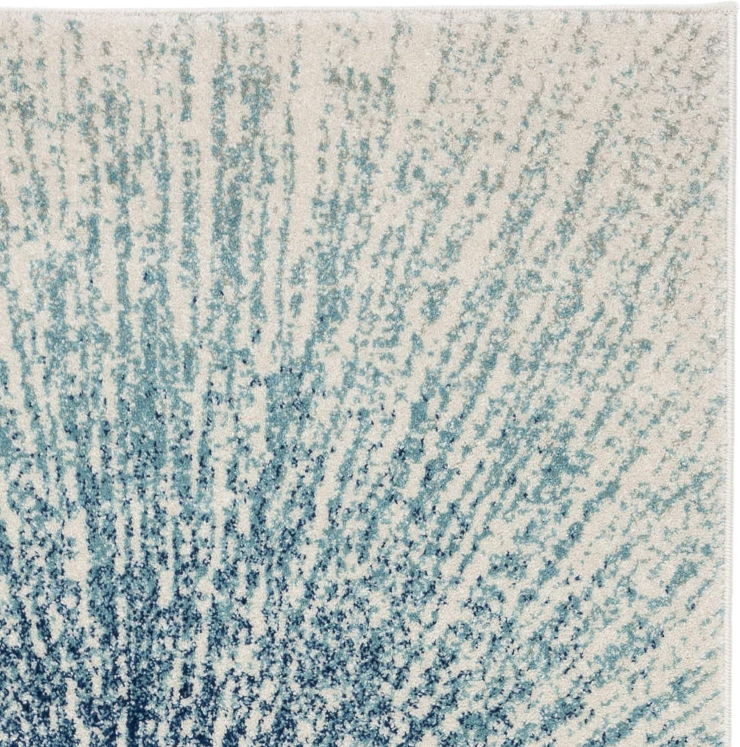 image:imageSAFAVIEH Evoke Collection 51 x 76 FuchsiaCream EVK228R Abstract Burst NonShedding Living Room Bedroom Area RugRoyalIvory